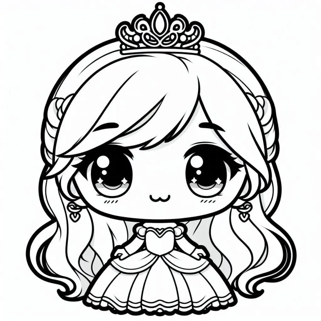 32 ảnh tô màu công chúa đáng yêu