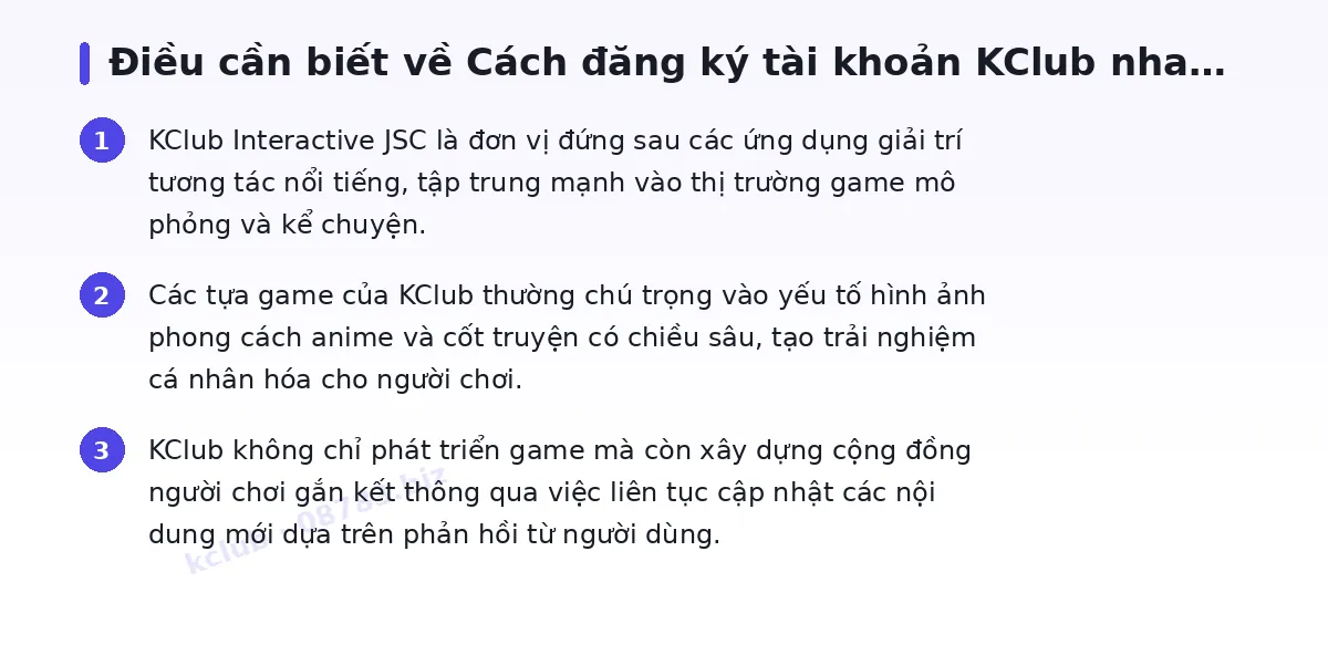 Những điều cần biết về kclub