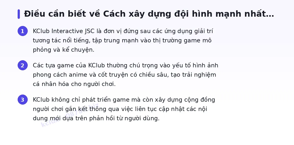 Những điều cần biết về kclub