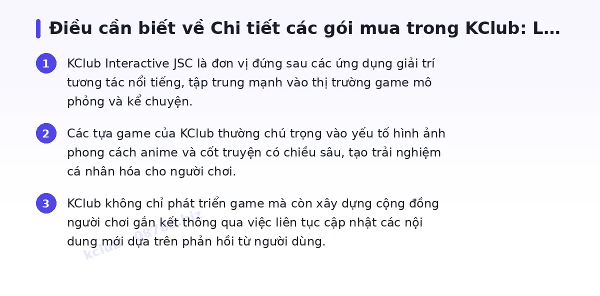 Những điều cần biết về kclub
