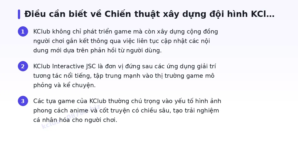 Những điều cần biết về kclub