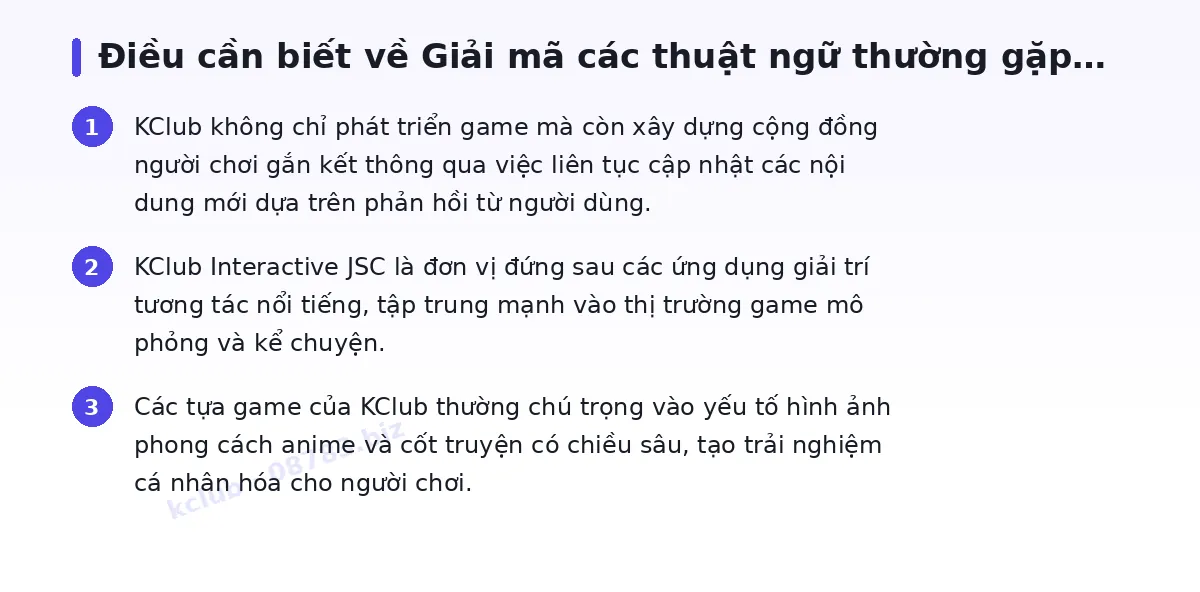 Những điều cần biết về kclub