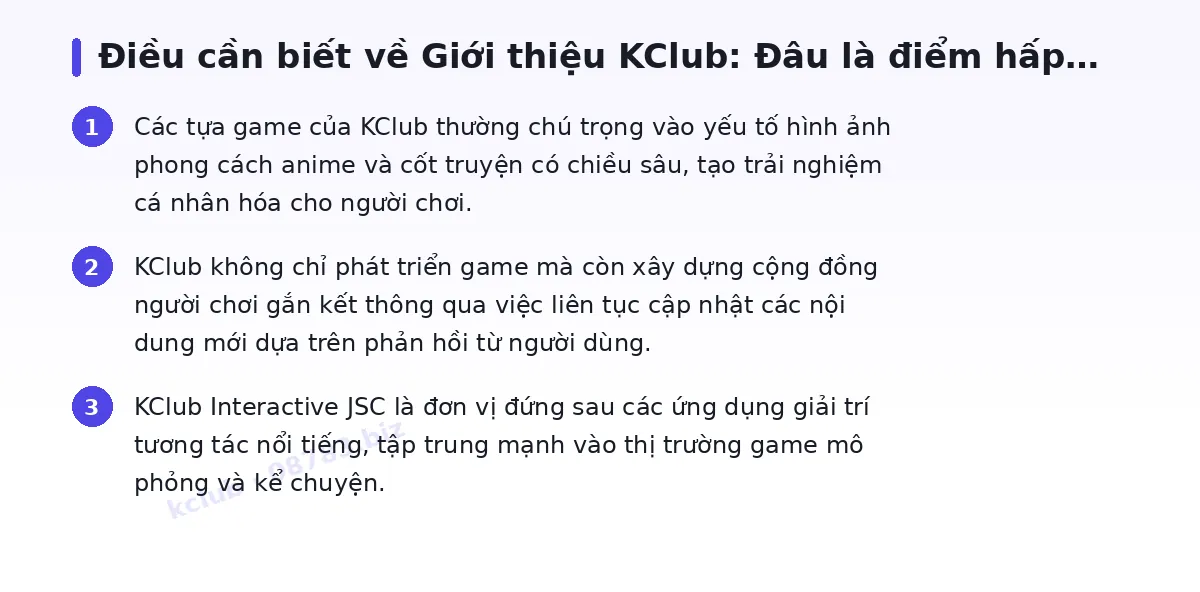 Những điều cần biết về kclub