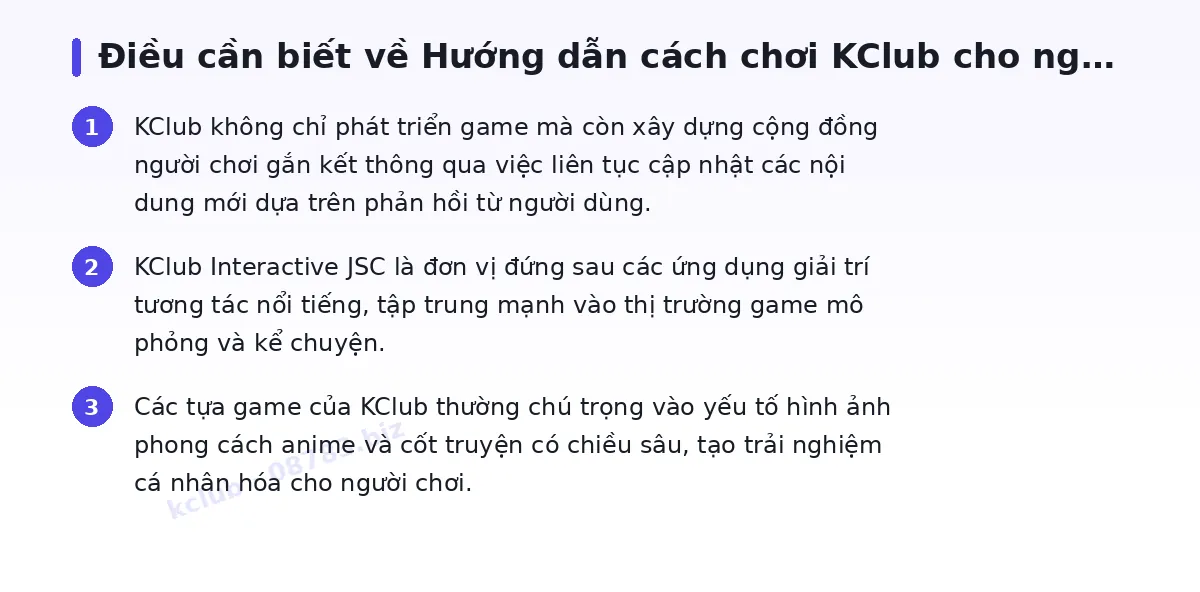 Những điều cần biết về kclub