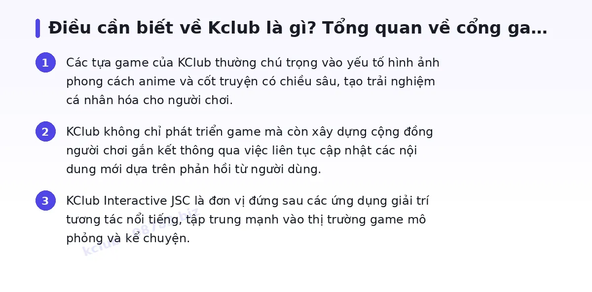 Những điều cần biết về kclub