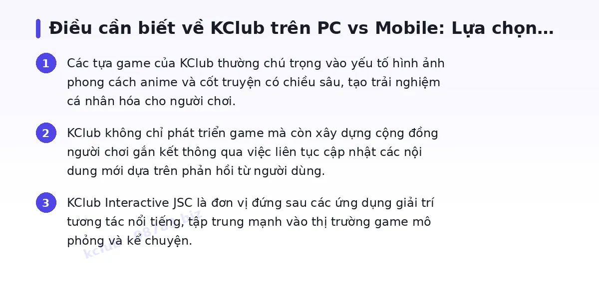 Những điều cần biết về kclub
