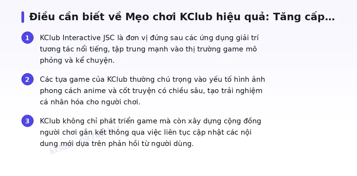 Những điều cần biết về kclub