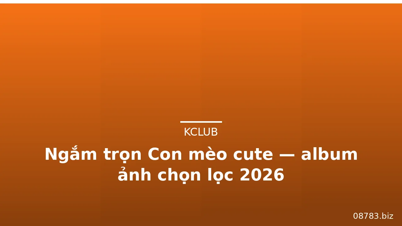 Ngắm trọn Con mèo cute — album ảnh chọn lọc 2026 · ảnh 1