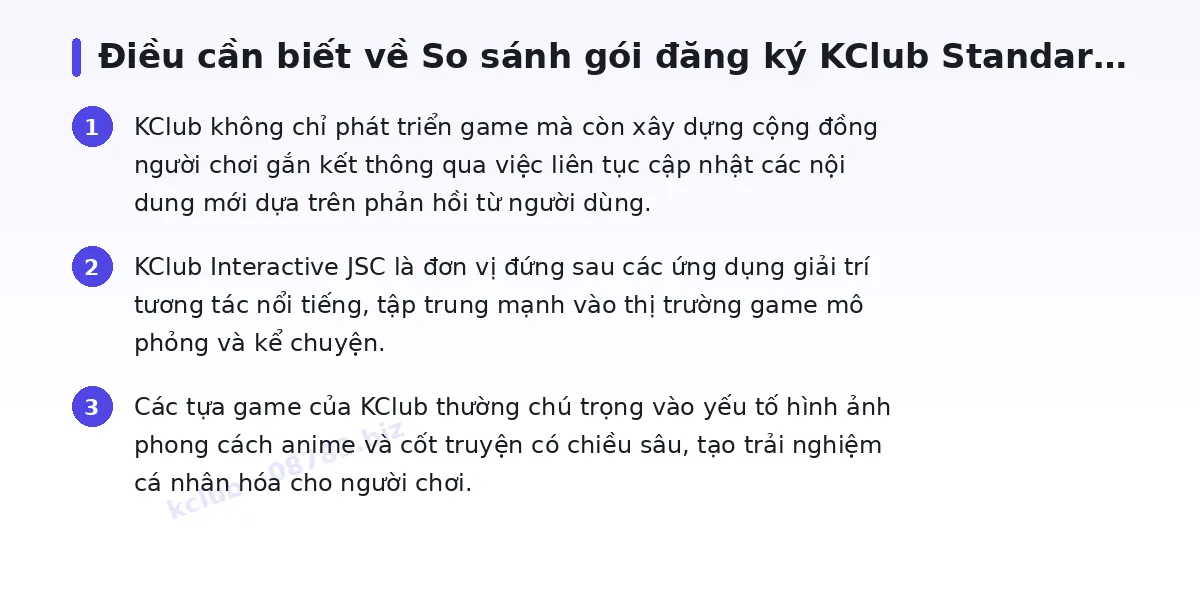 Những điều cần biết về kclub