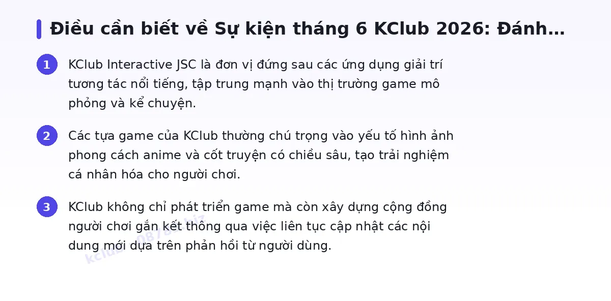 Những điều cần biết về kclub