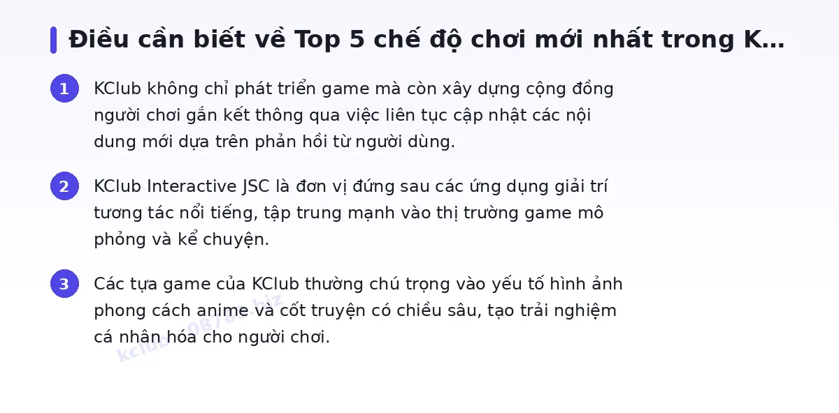 Những điều cần biết về kclub