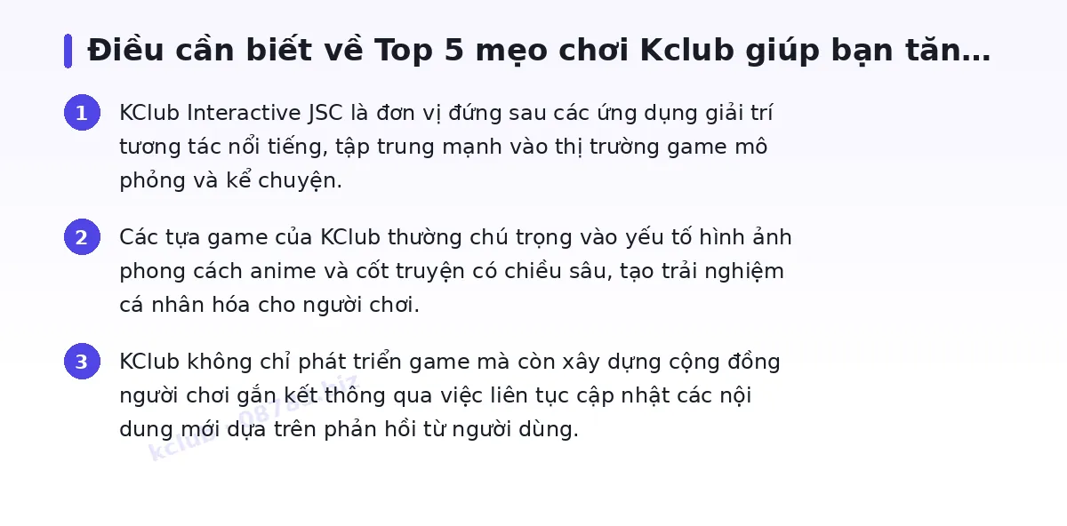 Những điều cần biết về kclub