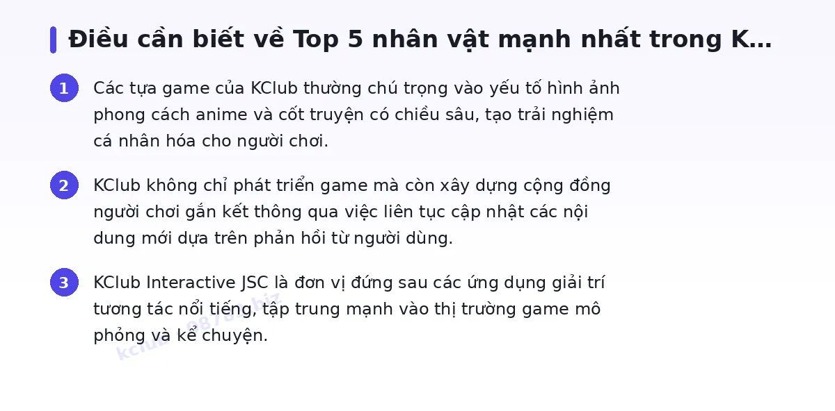 Những điều cần biết về kclub
