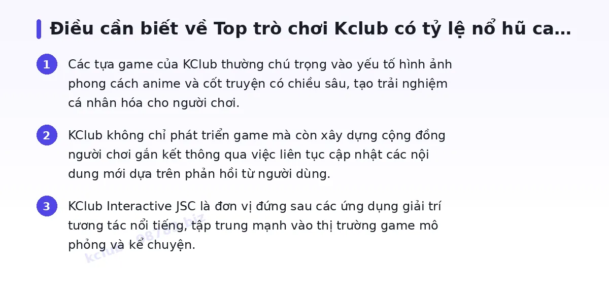 Những điều cần biết về kclub